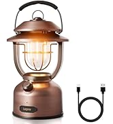 Lepro LED Lantern Vintage, USB Rechargeable Emergency Light for Power Outage, 1000 Lumens, 45H Lo...