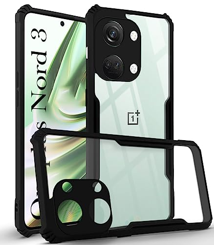 Image of Jkobi Back Cover Case for Oneplus Nord 3 5G (Shockproof with Polycarbonate Clear Panel | Professional Black)