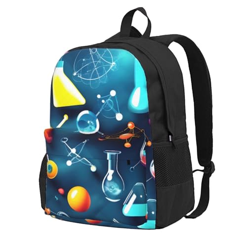 OAZCVBNN Mochila de gran capacidad con estampado abstracto de ciencia química, para hombres y mujeres, para viajes, escuela, viajes, universidad, trabajo