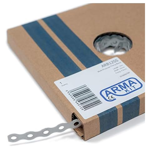 Stainless Steel Band Metal Fixing Strap with Perforated Holes, Builders All Round Band 10 Meter Roll (12mm Stainless Steel) Cover