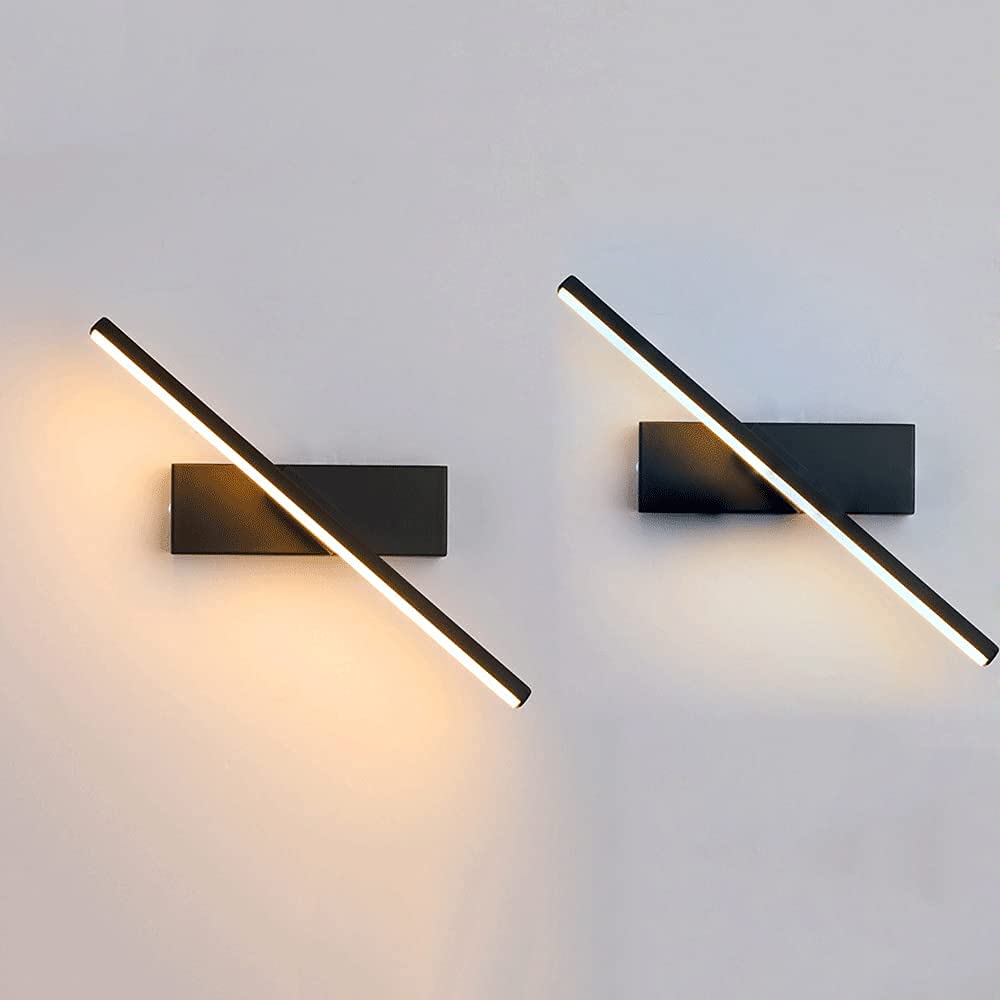 Lampe murale LED rotative lot de 2 appliques de vanité modernes orientables pour miroir