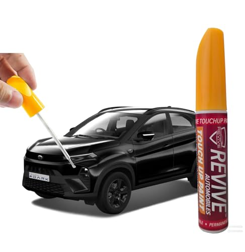 Image of Tata Nexon colors Revive touchup paint pen, factory Quality & matched 2K paint (Carbon Black (TAT9411))