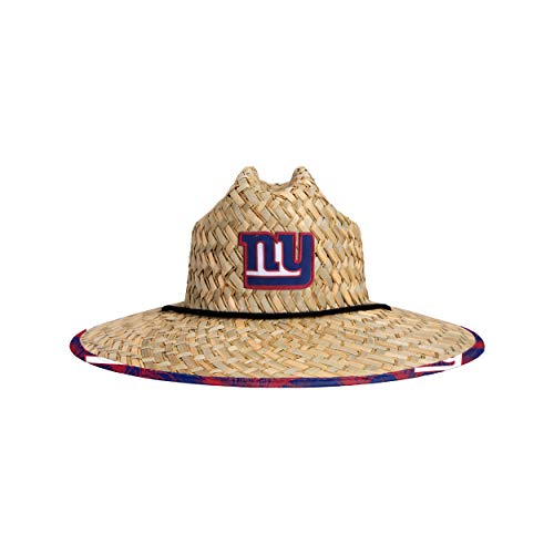 Image of NFL Team Logo Americana Floral Lifeguard Beach Straw Sun Hat