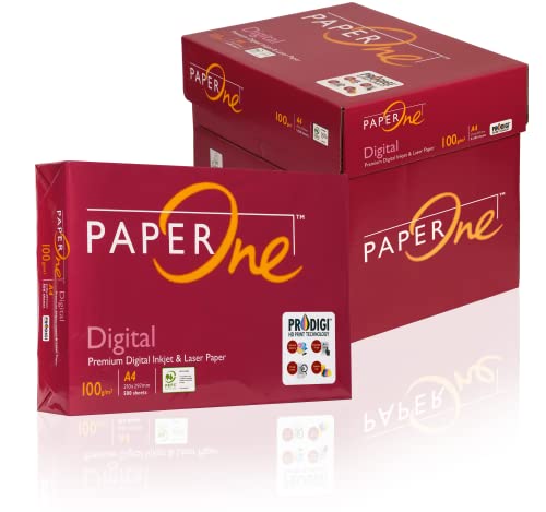 Image of PaperOne A4 Digital Paper 100 GSM (Pack of 4 Reams 1 Carton 500 Sheets Each Pack)