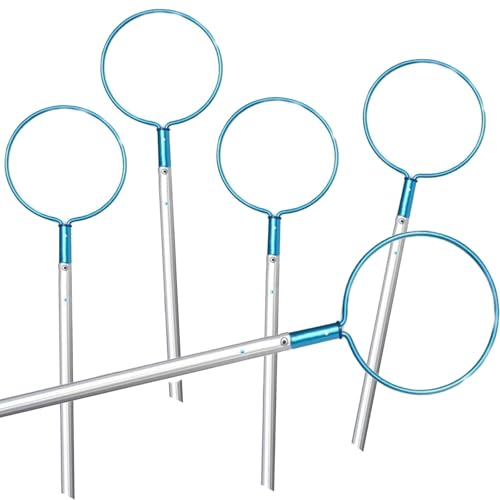 Blue Pool Safety Hook - Adjustable Lifesaving Rod, 5PCS Telescopic Emergency Pole (3.3FT/1M) for Water Parks & Vacation Resorts, Essential Rescue Tool for Floating Rescue