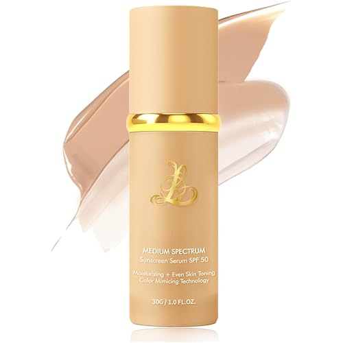 Foundation 4 in 1 - Color Changing Foundation, Medium Spectrum with SPF 50, Hypoallergenic Hydrating Liquid Concealer, Long-lasting & Waterproof Natural Finish - 1.06 fl oz