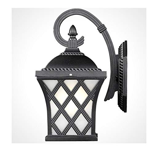 Applique murale extérieure vintage noire étanche style villa européenne