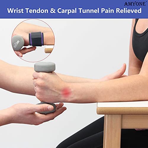 Wrist Brace, 2 Pack Wrist Wraps For Carpal Tunnel For Women. Wrist Support For Weightlifting/Fitness/Sports/Pain Relief. Highly Elastic, Adjustable, Flexible, Comfortable And Multi-Functional, Violet #TOP4