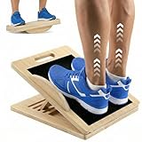 Wadendehner Schrägbrett aus Holz, 3 in 1 Stretch Board Balance Board mit 5 Winkeln und Tragegriff, Klappbares Wadentrainer für Wadenstreckung und Gleichgewichtstrainer