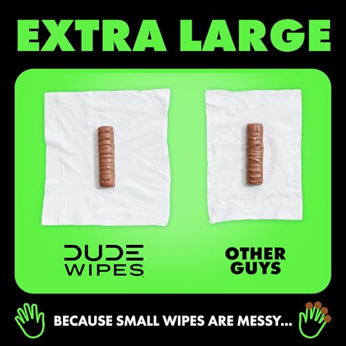 Dude Wipes - Flushable Wipes - 6 Pack, 288 Count - Herbal Relief Extra-Large - Witch Hazel & Geranium Essential Oils - Septic and Sewer Safe - Thumbnail 6