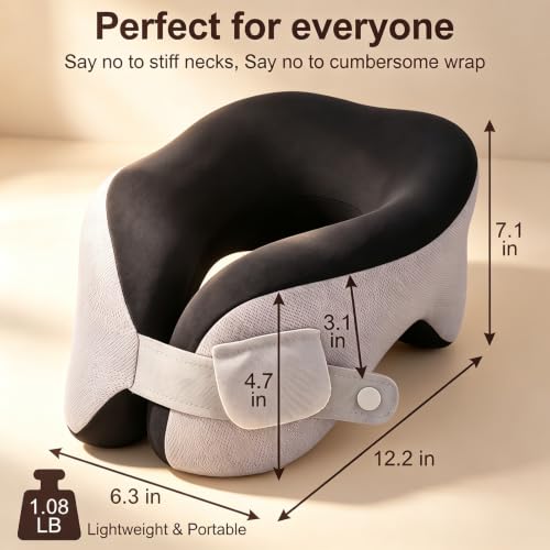 Image of Travel Neck Pillows for Airplanes-6 in 1 Wear Styles, Relief Neck Pain