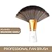 SunFX Finishing Powder Brush | Large Professional Fan Brush for Salon Use | Perfect For Spray Tan Powder | White