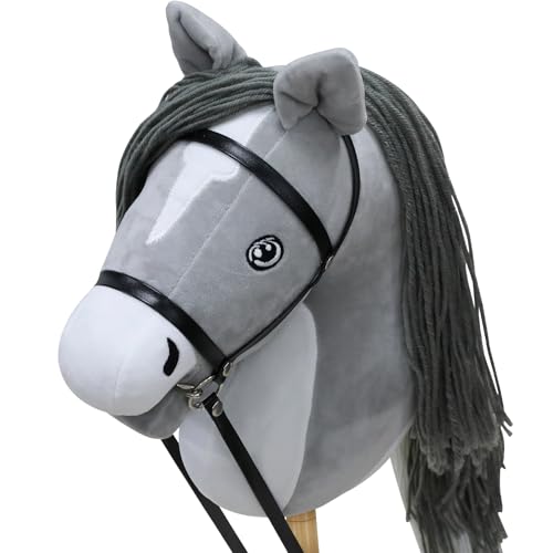 Sealong Hobby Horse Pferd – Großes Steckenpferd mit Schraubstab, Trense & Weicher Mähne | Realistisches Horsing Hobby Horse Stockpferd für Kinder Mädchen & Jungen ab 3 Jahre