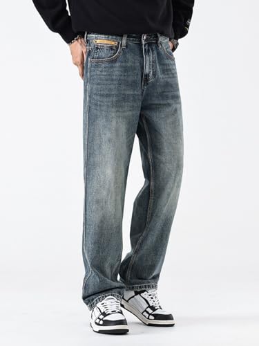 Pants Trousers Denim Light Luxury Men's Loose Jeans Casual Versatile Youth Small Straight Leg4