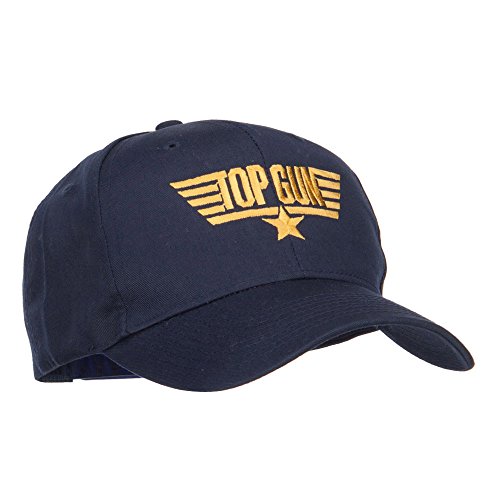 Top Gun Logo Embroidered Pro Style Cap - Navy OSFM - Thumbnail 2