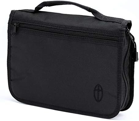 Economy Canvas Bible Cover, Black, Large