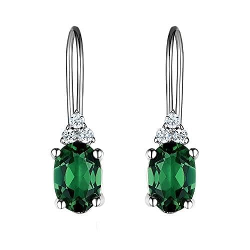 Ohrringe, oval, Smaragd, zarte Ohrclips für edlen Damenschmuck