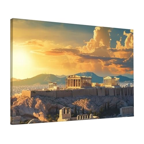 Paysage urbain Acropole tableau déco salon 40.6x61 cm