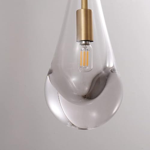 Brass Wall Sconces Set Of Two, Raindrop Gold Sconces Wall Lamp, Stairway Wall Light With Luxury Clear Glass, Bedside Sconces Wall Lighting Bathroom Light Fixtures Vanity Lighting, Included Bulbs #TOP5