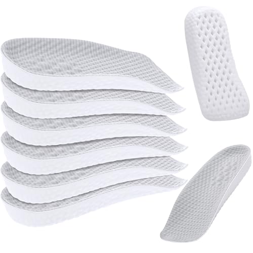 3 Pairs Orthopedic High Pads Height Increase Insoles Support Insoles Height Boosters Cushions for Men, Women(Grey,0.6 Inch)