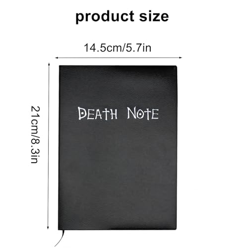 HJ-fuzhou Death Note Notizbuch, Anime Theme Death Note Death Notizbuch, Skizzenbuch Cartoon Notizbuch, Heft liniert für Cosplay Fans von Anime Büro Schule Studenten Geschenk