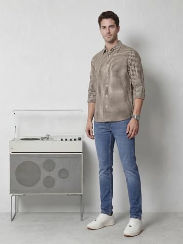 Image of WROGN Men's Slim Fit Jeans | Cotton Stretch | Solid | Casual Denim