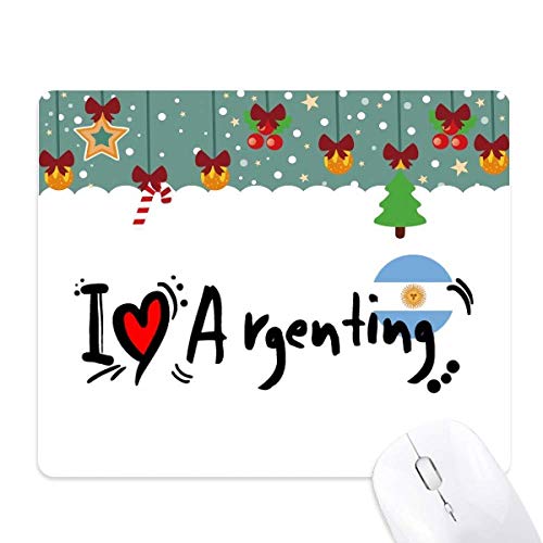 Alfombrilla de ratón con diseño I Love Argentina con corazón, accesorio de oficina ergonómico