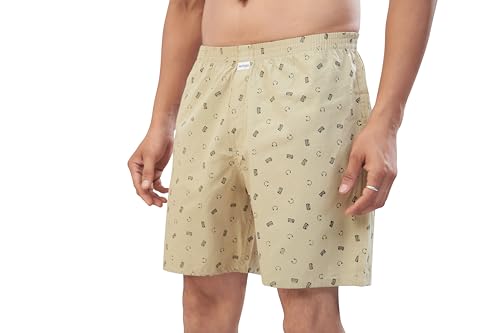 Image of Nermosa Men's 100% Cotton Boxer Shorts - Soft, Breathable, All-Day Comfort (Pack of 3)