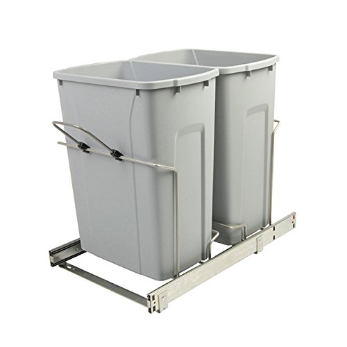 Caneca de basura doble con cierre suave 35 Qt