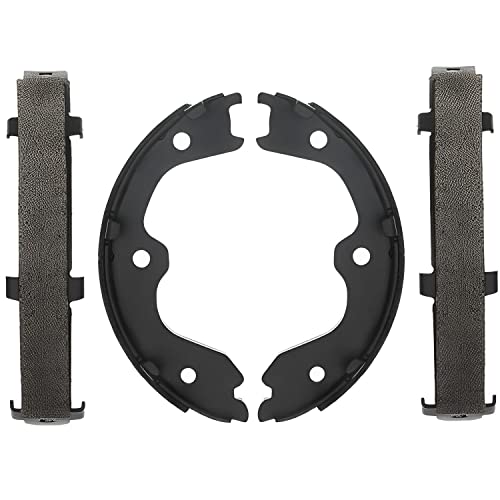 Image of Detroit Axle - Rear Parking Brake Shoes for Nissan Altima Maxima 350Z 370Z | Quest Infiniti G25 G35 G37 FX35 FX45 M35 M45 EX35 EX37 Q40 Q45 Q60 QX50, Semi-metallic Brake Shoes Replacement