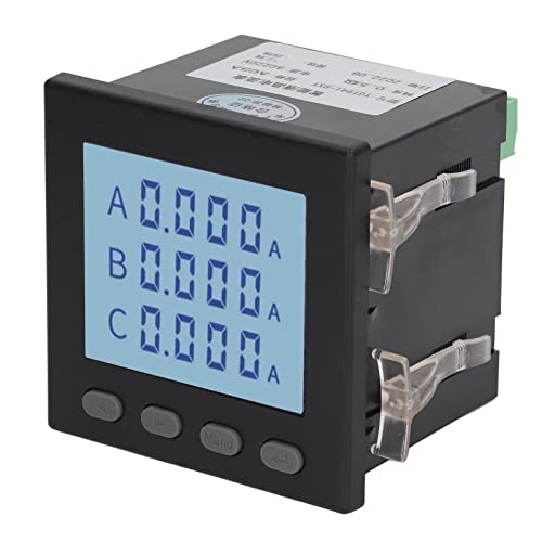 Compteur de puissance triphasé AC220V noir pour distribution - 7