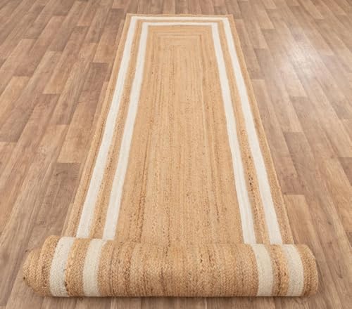 Tapis en Jute Naturel Résistant pour Protéger le Sol du Salon - 7
