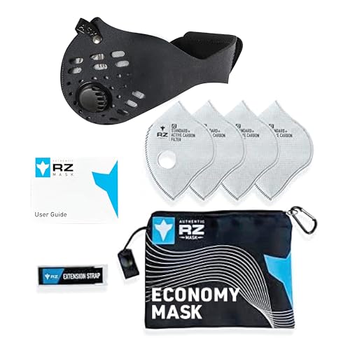 Image of RZ Mask - M1 Neoprene Economy Value Pack - Reusable Dust Mask for Woodworking, Sanding, Construction, Mowing & ATV - Large - Black