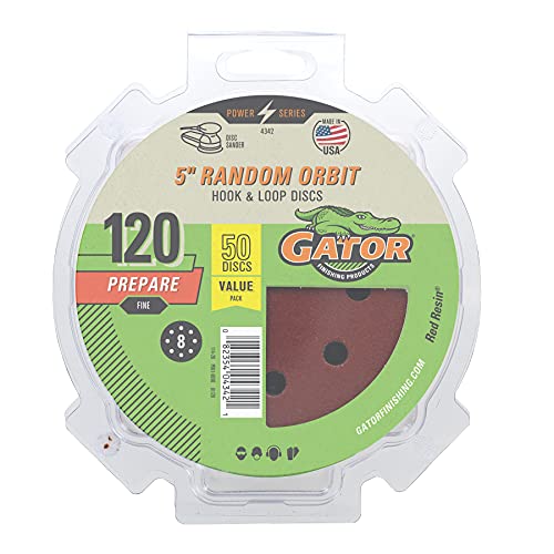 Gator 4342 5  Random Orbit Hook & Loop Multi-Surface Sanding Disc, 120 Grit