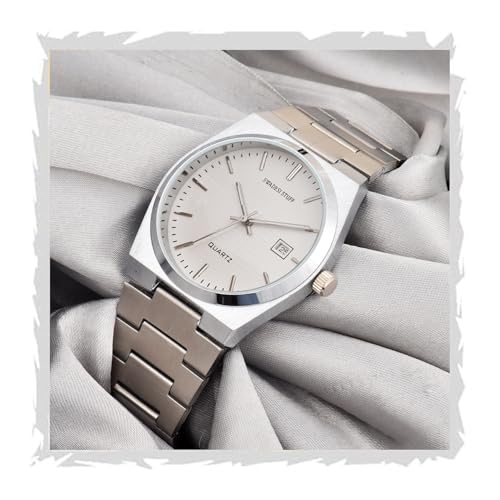 SWADESI STUFF Stainless Steel Date Display Mens Wrist...