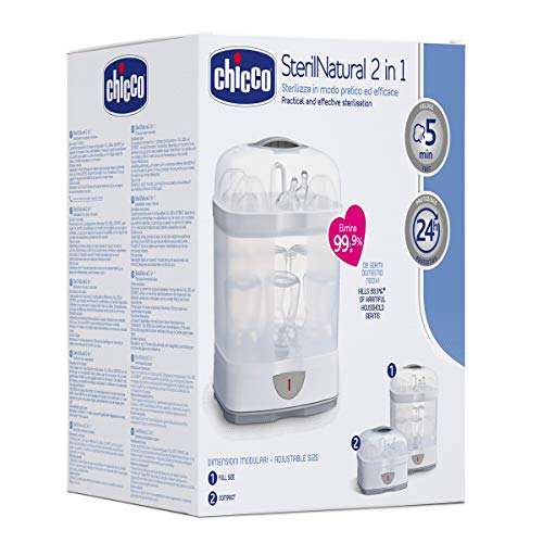 Image of Chicco Sterilizer 2 in 1 & Silicon White Bottle Brush, 1