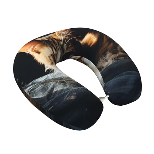 Almohada espuma viscoelástica 30 cm U para viaje miniatura 2