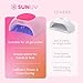 SUNUV UV LED Nail Lamp with 4 Timer Settings, 33 LEDs Nail Dryer Compatible with All Gel Polish, Auto Sensor Removable Base SUN2C Pink