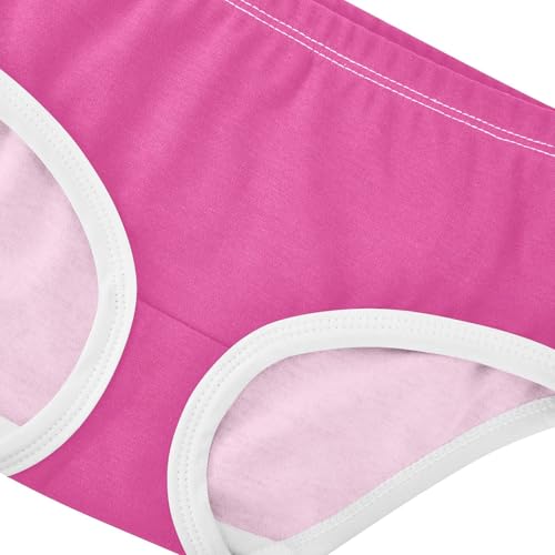 Joisal Toddler Girls Underwear 2t Cotton Cute Panties Girl Flower Undies Kids Briefs Camellia Pink4