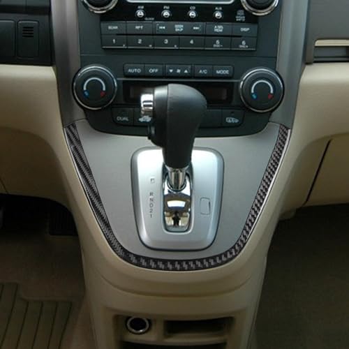 Real Premium Carbon Fiber Compatible with Honda CRV 2007 2008 2009 2010 2011 Accessories Car Gear Strip Cover Sticker Decal Interior Trim