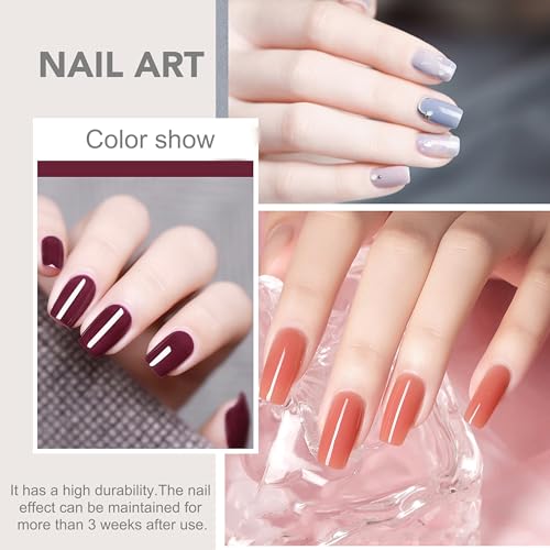 Nail Polish Sets 6PCS Nail Varnish-Quick Dry & Long Lasting Airy Nude Nail Varnish-Non Toxic Oily Nature No Need Uv Nail Paint For Diy Nail Art Manicure At Home No Need Cure Christmas Nails - Image 3