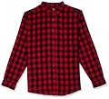 Amazon Essentials Men's Regular-Fit Long-Sleeve Plaid Flannel Shirt, Red Buffalo Plaid, XX-Large