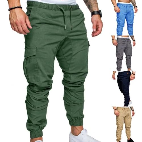 Men's Casual Jogging Solid Color Pocket Pants Sports Trousers Street Hip Jogging2