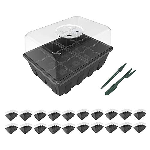Gardzen Pacote com 20 bandejas de sementes, bandejas de germinação de plantas, kit inicial de sement