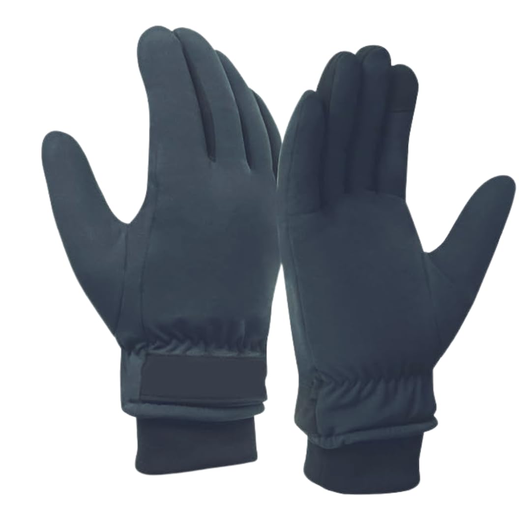 Waterproof Touch Screen Winter Gloves for Men, Splashproof and Windproof, Gloves for Winter Season, for Snow, Minus Degree, Trekking and Traveling, Bike Riding, Cycling for Men and Women - Image 2 thumbnail