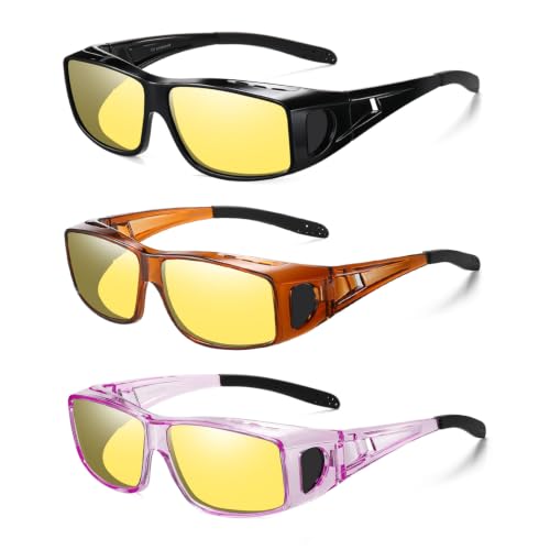 Wzerry Night Driving Over Glasses Polarized for Men Women