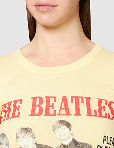 Beatles Please Please Me Girls Jr Fashion Top Medium Yellow3