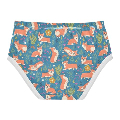 Girls' Underwear Cartoon Corgi Cute Cotton Stretch Comfort Toddler Panties2