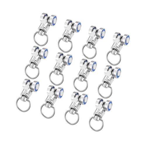 Yardwe Accessoires de Rideaux, 12 Galets de Roulement en Alliage, roulettes Silencieuses pour Installation de Tringles à Rideaux Coulissantes