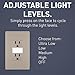 Legrand radiant NTL885TRNICC6 15 Amp Adjustable LED Night Light Outlet, Tamper Resistant Decorator Receptacle, Optional Louver, Nickel (1 Count)